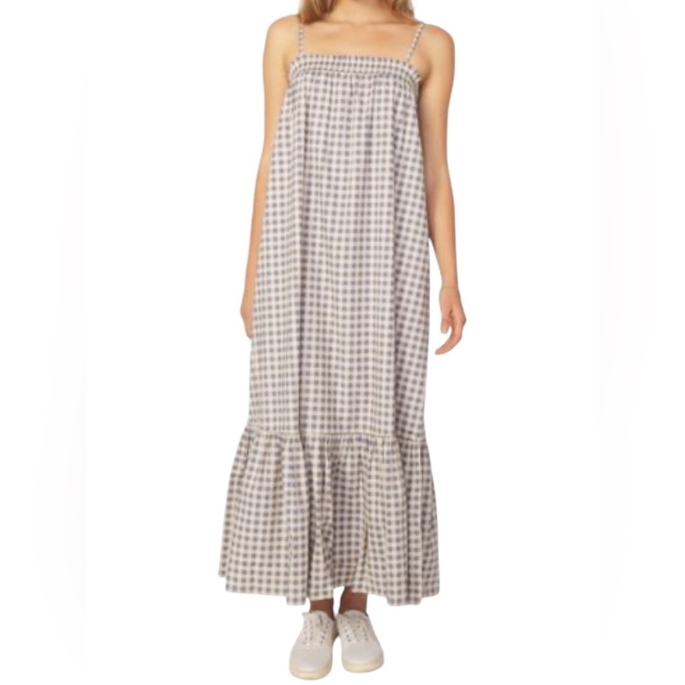 WeWoreWhat NWT Gingham Smocked Shift Midi Dress Size XL